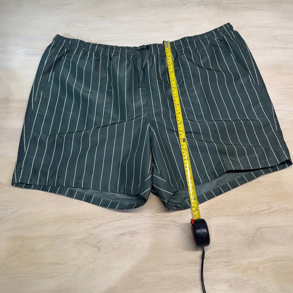 DSG Men's XXL Green‎ Stripe 6 Inch Inseam Relaxed Fit Rec Shorts NWT - Picture 6 of 9